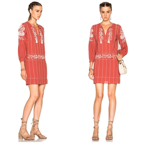 Ulla Johnson Dahlia Embroidered Mini dress in Sienna ❤️ size 2 - Picture 1 of 8